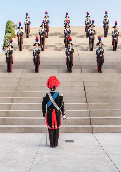 Syracuse Sicily Italy June 2022 Carabinieri Lined Occasion Historical Celebration — Fotografia de Stock