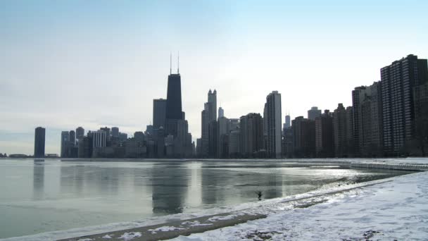 Chicagoer Winter — Stockvideo