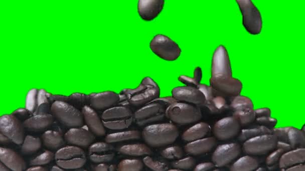 Kaffeefüllung grün — Stockvideo