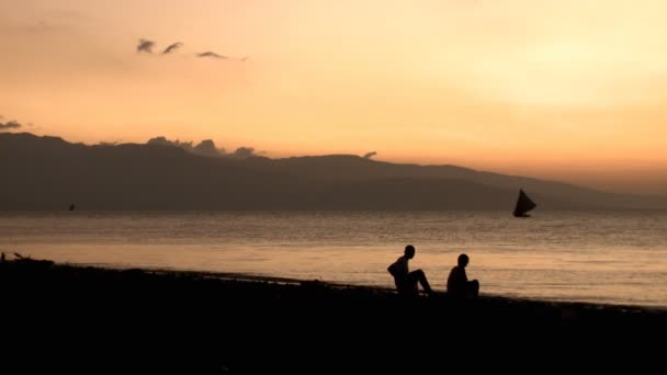 Haïti zonsondergang — Stockvideo