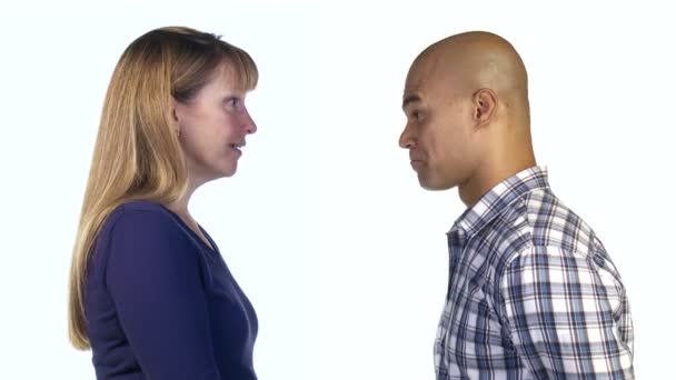 Man and Woman Agree — Stock Video