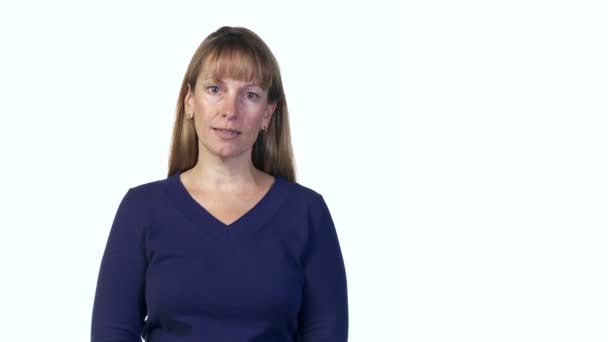 Woman Disagrees — Stock Video