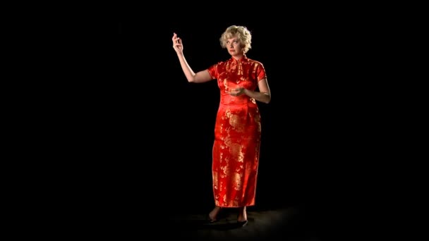 Oriental Dress Gestures — Stock Video