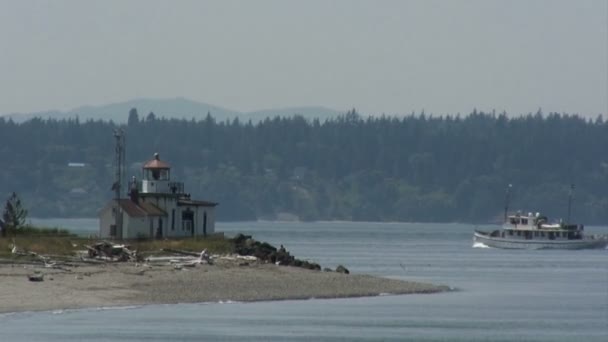 Discovery Park Lighthouse — Stock Video
