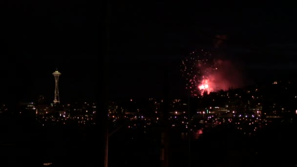 Seattle Fireworks — Stock Video