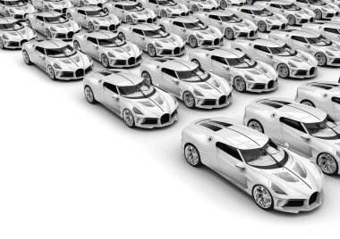 3D görüntüleme, lüks spor araba tarafından yapılmış bir modeli temsil ediyor.