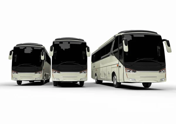 Render Image Group Busses Representing Fleet — Stock Photo, Image