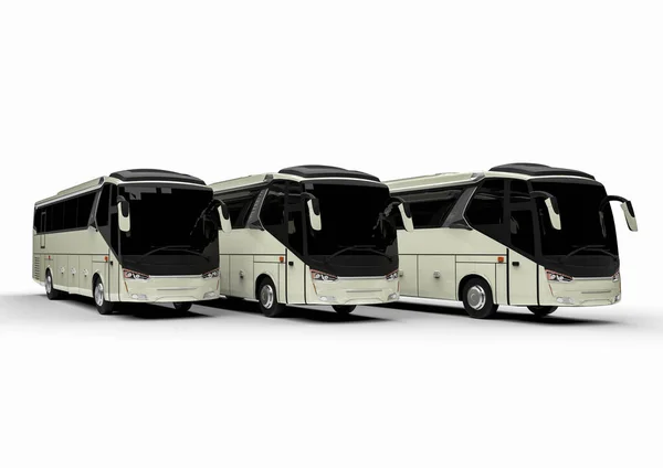 Render Image Group Busses Representing Fleet — Fotografia de Stock