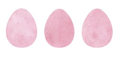 Easter eggs watercolor set. Easter clipart in blue colors. Happy Easter.