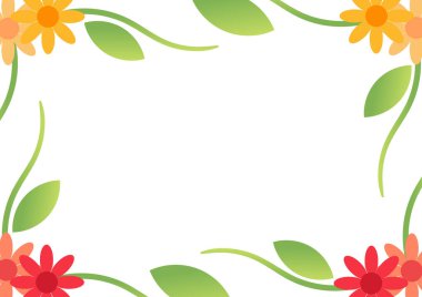 çiçek ve yaprak arkaplanı bir doğa temalı, parlak ve güzel renklerin karışımı