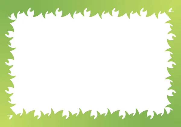 Groen Gras Achtergrond Witte Achtergrond Met Eenvoudige Ontwerp Met Kleur — Stockvector