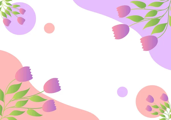 色グラデーションで明るい色で美しい花の背景 — ストックベクタ