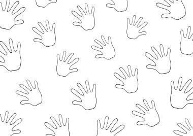 Beyaz arkaplanda avuç içi