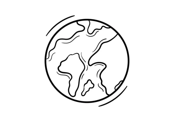 Ручной Рисунок Земли Белом Фоне — стоковый вектор