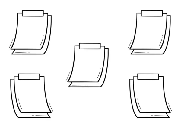 Notizpapier Handzeichnung Auf Weißem Hintergrund — Stockvektor