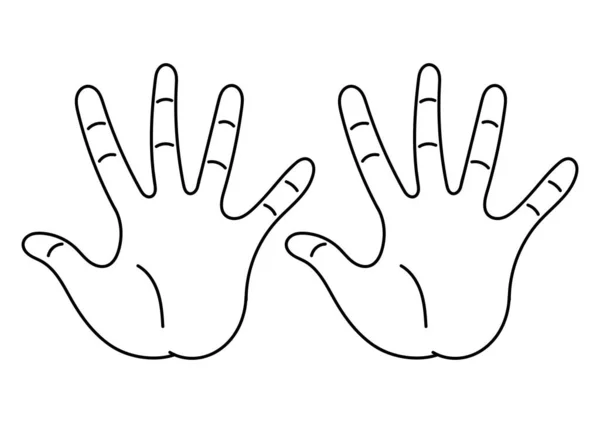 Hand Drawn Illustration Finger Showing Number Ten White Background — стоковый вектор