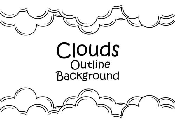 Cloud Outline Background White Background — стоковый вектор