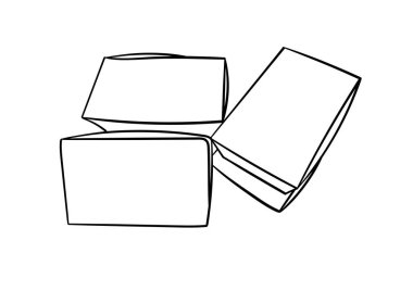 El çizimi kağıt yemek kutusu.