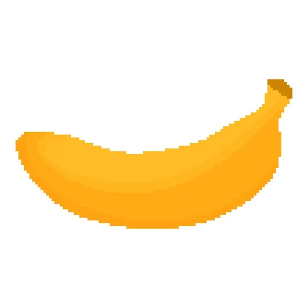 Banaan Fruit Illustratie Met Pixel Thema — Stockvector