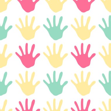 çok renkli palmiye dikişsiz desen