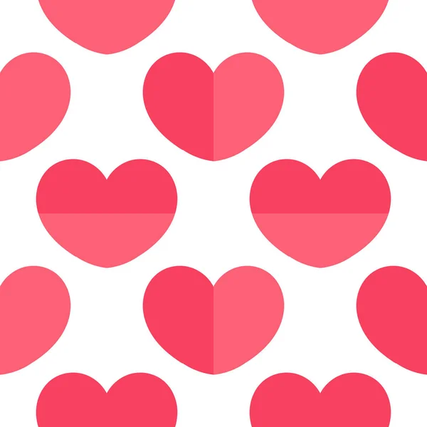 Coeur Rose Motif Sans Couture — Image vectorielle