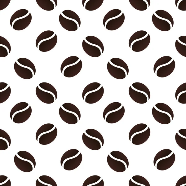 Seamless Pattern Coffee Beans — Stock Vector