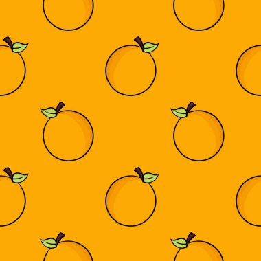 turuncu el pürüzsüz desen çizdi