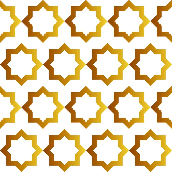 Arabic Seamless Pattern Golden Color Gradient — Stock Vector
