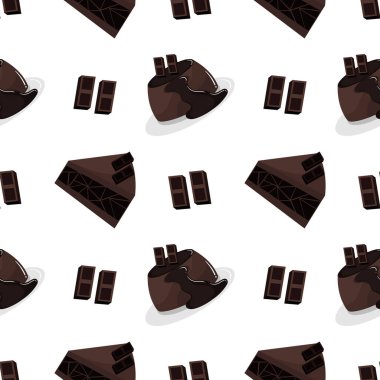 Çikolatalı pasta ve pudingin kusursuz deseni.