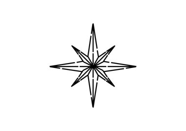 noktalı çizgi biçiminde yıldız illüstrasyonu