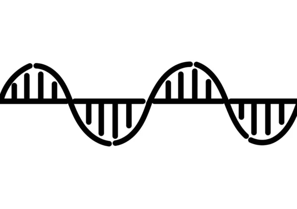 Ilustración Genes Estilo Línea Punteada — Vector de stock