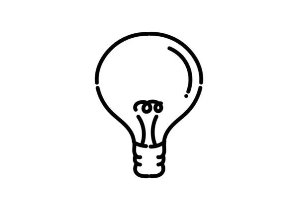 Illustration Lampe Pointillé Style Ligne — Image vectorielle