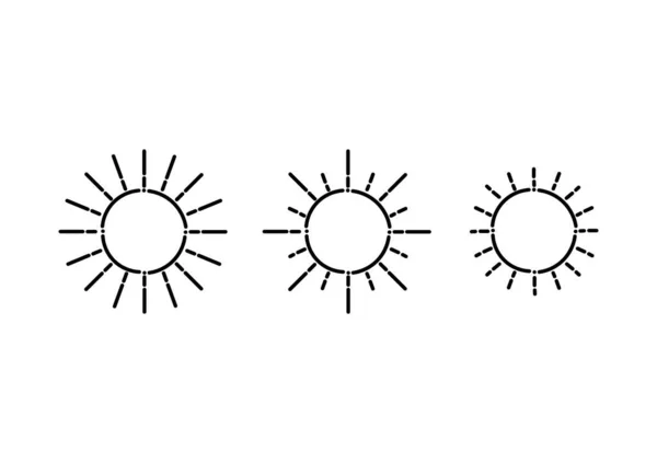 Ilustrasi Matahari Dari Tiga Jenis - Stok Vektor