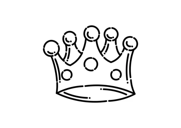 点線で描いた王冠のイラスト — ストックベクタ