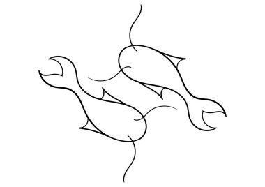 Balık el çizilen illüstrasyon