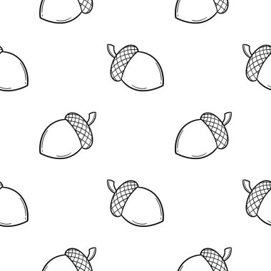 Meşe palamudu, kusursuz desen çizilmiş.