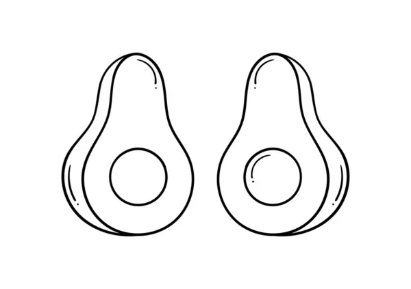 Hand Drawn Illustration Avocado — Image vectorielle