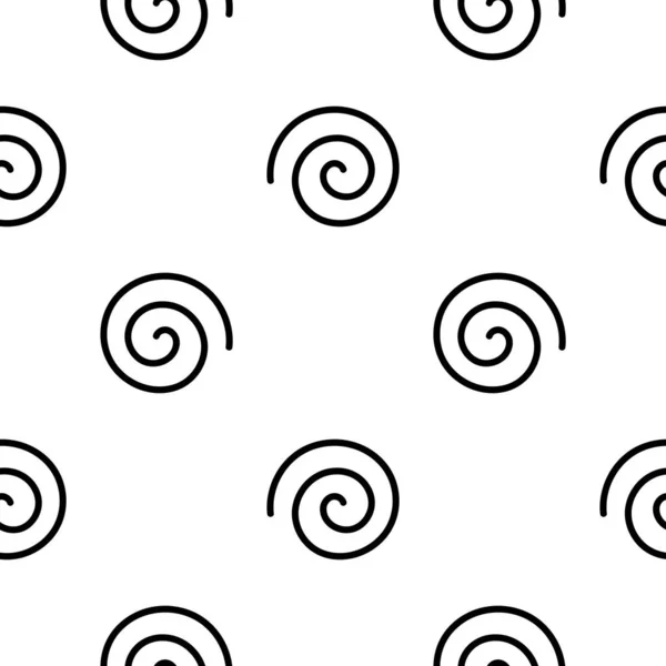 Spiral Line Seamless Pattern Abstract Theme — Stock Vector