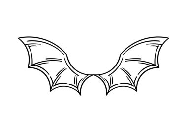 Yarasa kanatlarının el çizimi