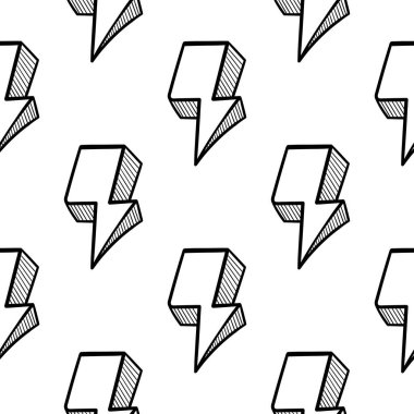 Şimşek el çizimi pürüzsüz kalıp 2