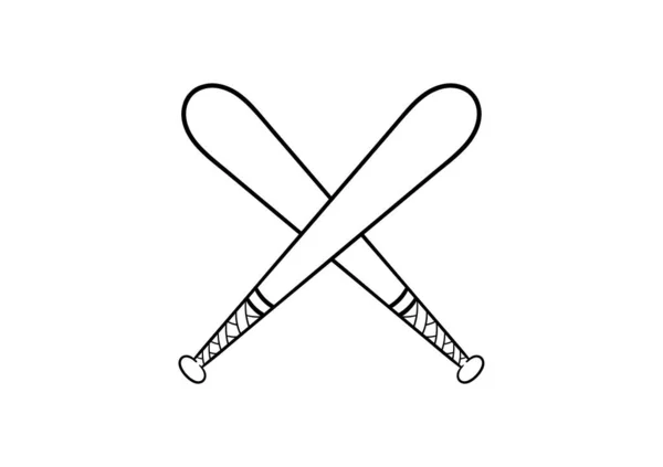 Hand Drawn Baseball Bat — 图库矢量图片