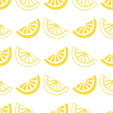 yellow hand drawn lemon seamless pattern