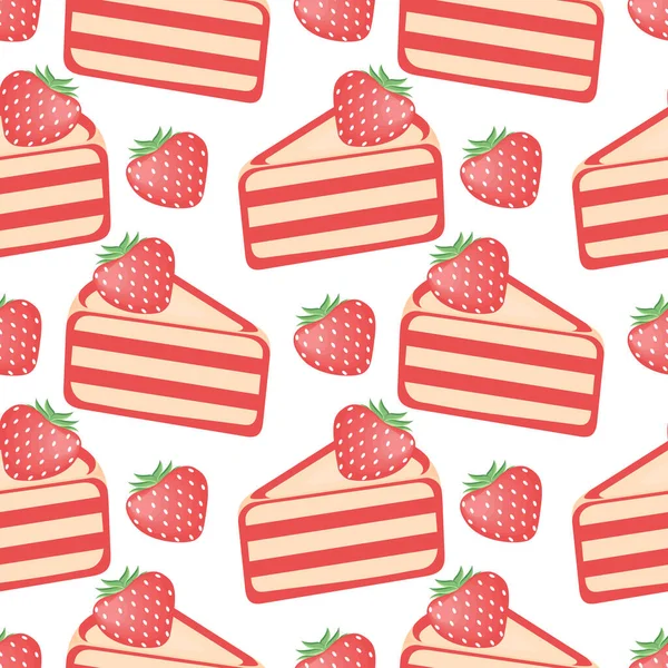 Çilekli pasta seamless modeli
