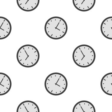 Beyaz arka plan üzerinde saat seamless modeli