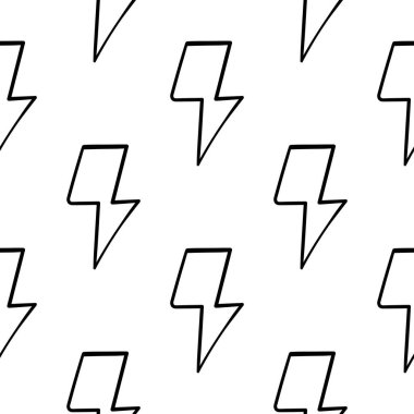 Şimşek el çizimi kusursuz desen