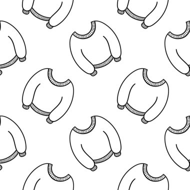 Süveter elle çizilmiş kusursuz desen