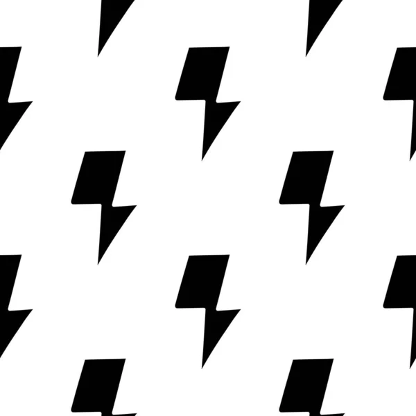 Lightning Seamless Pattern White Background — Stock Vector