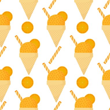 turuncu dondurma pürüzsüz desen