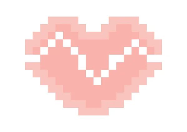 Piksel Temalı Kalp Tasarımı Kavramları — Stok Vektör
