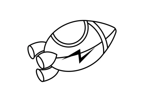 Handritad Illustration Raket — Stock vektor